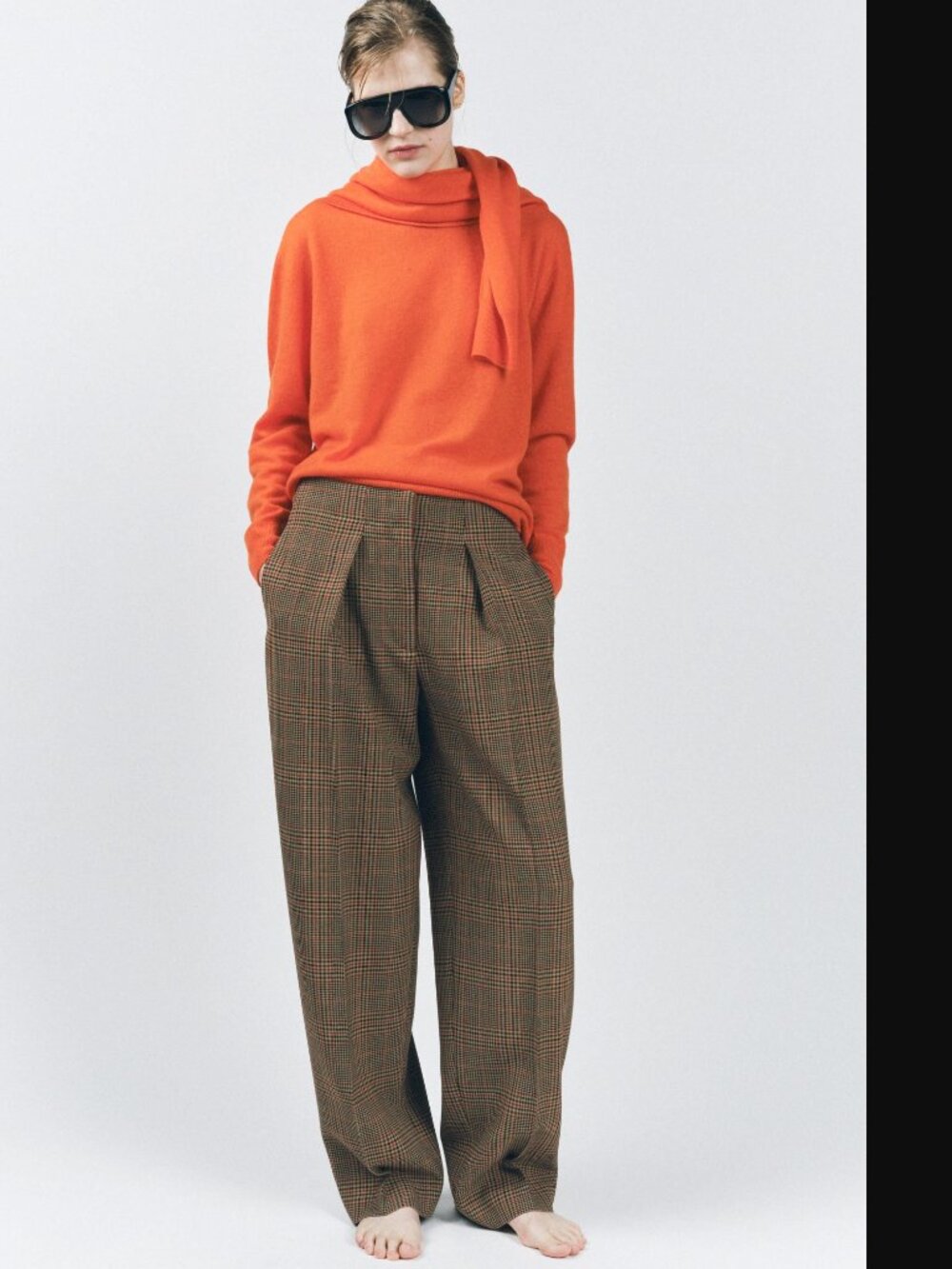 ZARA ZW COLLECTION WOMEN Brown PLAID PANTS WITH DARTS  SIZE M NWT 89$